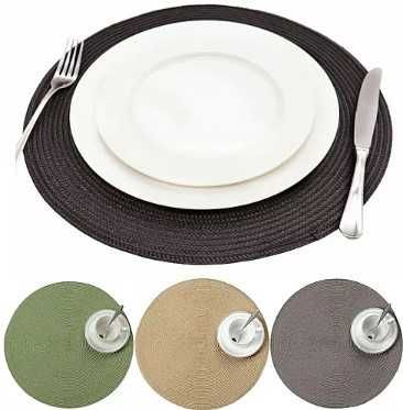 Комплект 4 броя красиви кръгли подложки за маса за сервиране