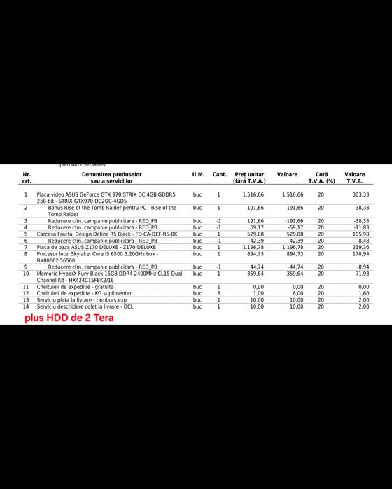 Vand PC i5 6500 , asus gtx 970 4gb, 16gb (toate componenetele in poze)