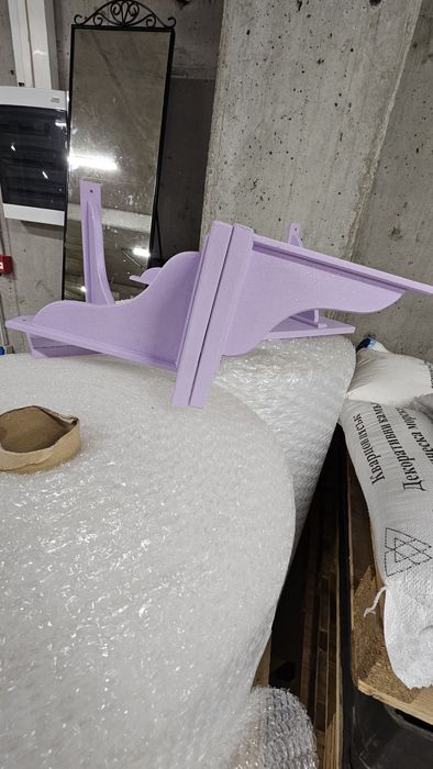 Рафт ИКЕА EGBY HENSVIK Боядисан в Лилаво с отблясъци