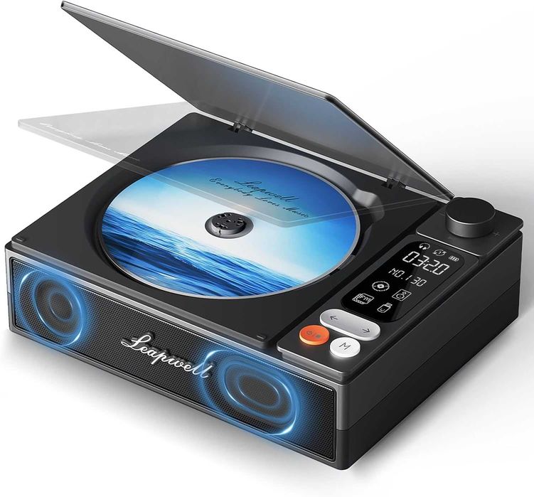 Преносим CD плейър Leapwell с Bluetooth високоговорители