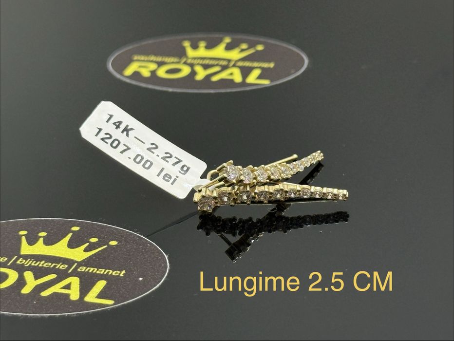 Bijuteria ROYAL : Cercei AUR 14K / 2.27 GR