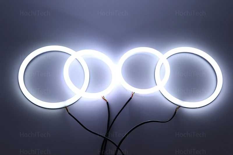 Set inele Angel Eyes Cotton LED BMW E90 E91 E92 E93 Xenon, 105 - 120mm
