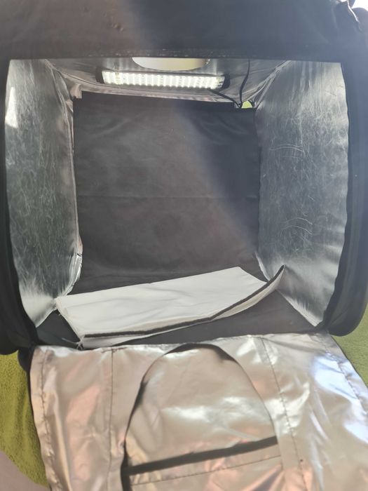 Сгъваема кутия за продуктова фотография, лайтбокс, 45х45х45 см, димер