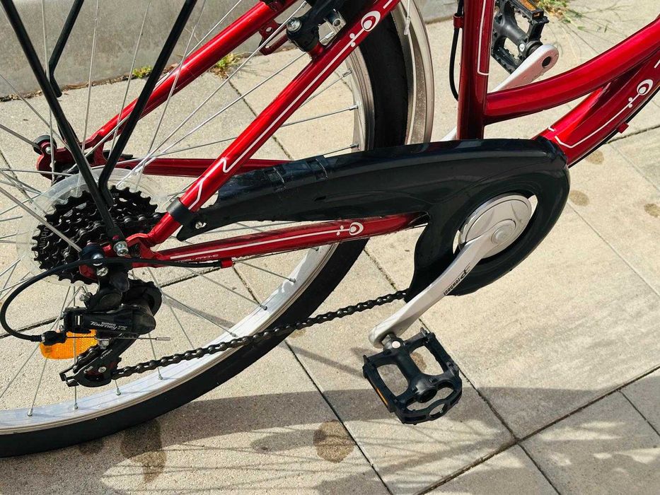 BICICLETA DAMA NEUZER TREKKING Cadru si Furca din otel 26'' Rosu Rubin Stare IMPECABILA