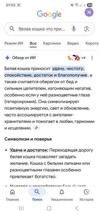 Белая кошка бесплатно