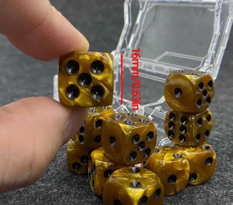 Кубики зарики под золото