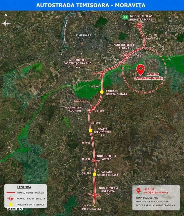 PARCELĂ 1002mp, intravilan, 60.000euro, Moșnița-Nouă/Armonia, TOATE utilitățile, acte la zi, persoană fizică, poziționare perfectă, zonă în dezvoltare