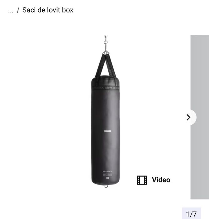 Vand sac de box Outshock Decathlon cu suport perete