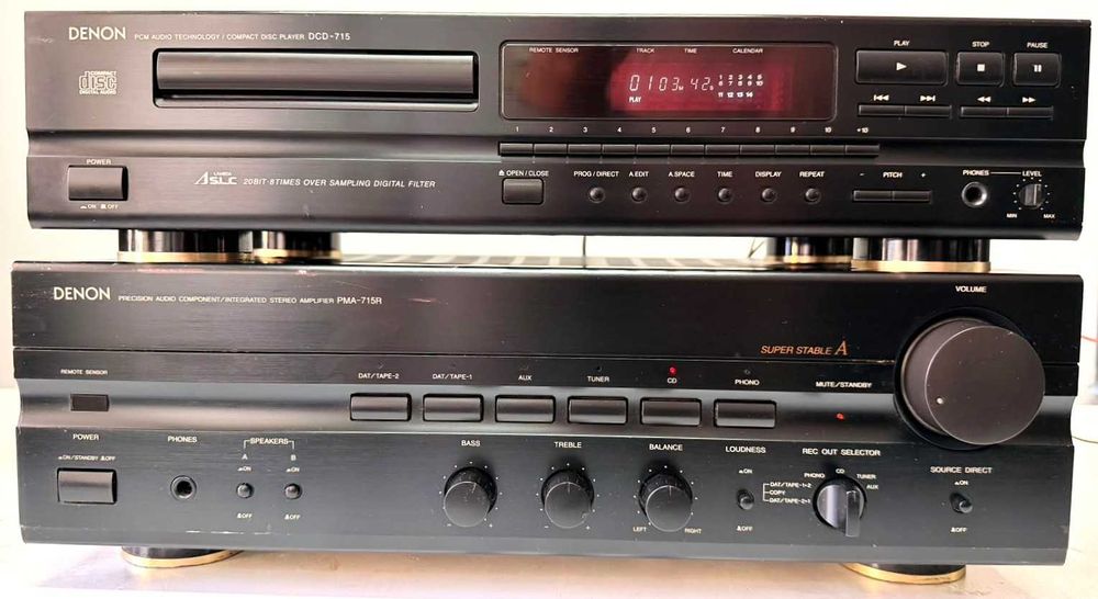 Amplificator Denon PMA-715R si CD Player DCD-715 Lambda SLC Phono MM/MC Linie Audio