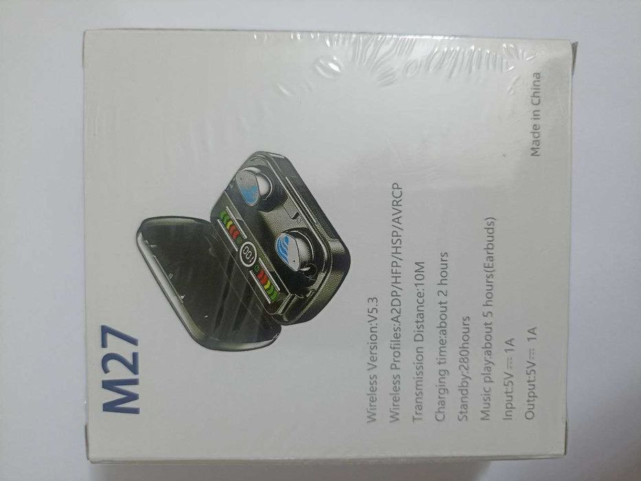 Беспроводные наушники DAMIX M27, кейс с функцией Powerbank