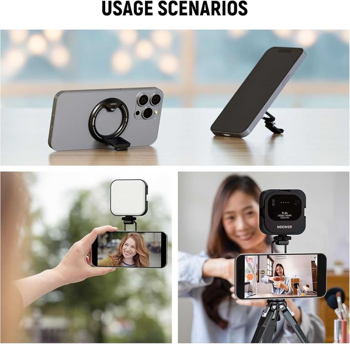 Стойка и даптер за магнитен статив NEEWER с резба 1/4" за iPhone