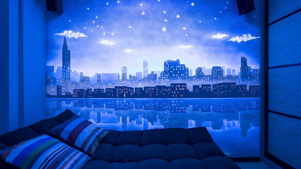 комплект светящихся фосфорных красок для декора стен и др. предметов