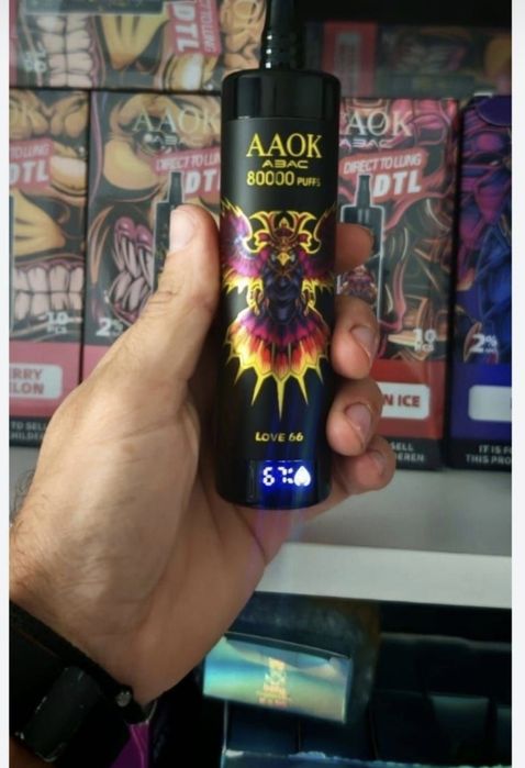 Arome Noi Vape 80.000 Puffs Narghilea Abur Mult Reincarcabil Display