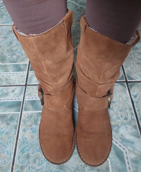 Cizme piele naturală întoarsă, mărime 36