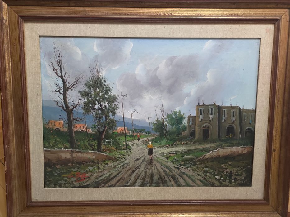 Tablou original italian, G. Botta, ulei pe pânză, cu certificat