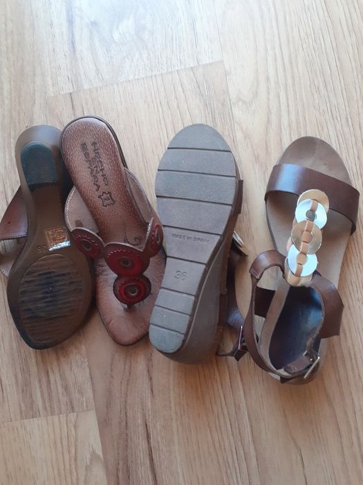 Сандали и чехли ^36;естествена кожа