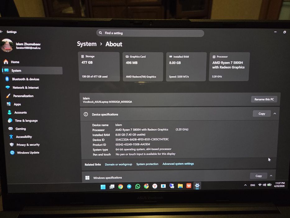 Asus vivobook s15 OLED