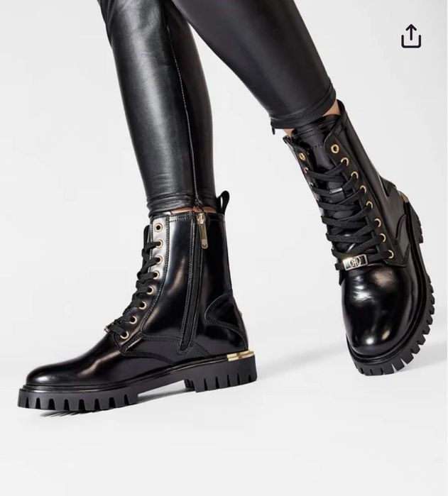 Кожени боти Tommy Hilfiger  40