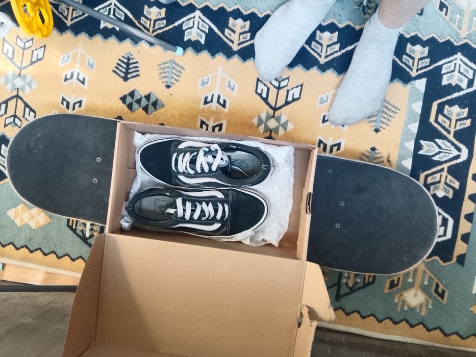 Скейтборд трюковой + кеды vans