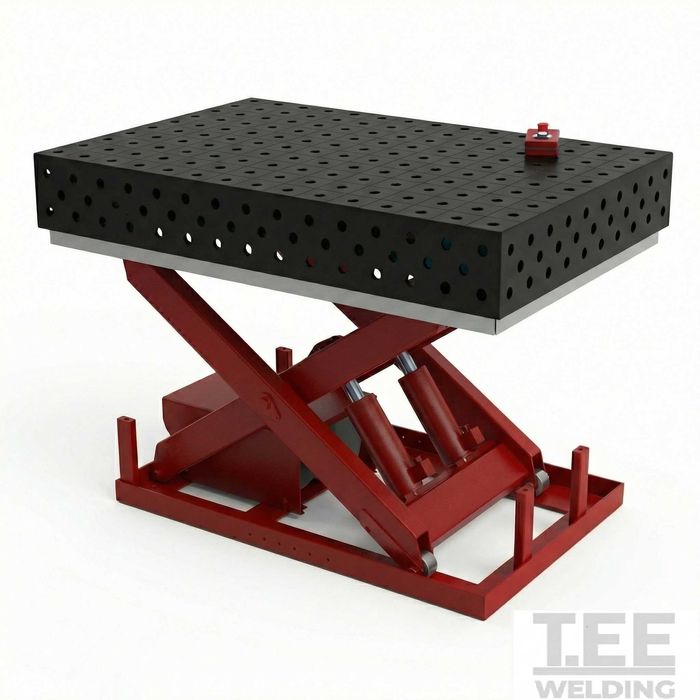 Заваръчна маса ProWeld 1500×1000х15 мм - хидравлична повдигаща система