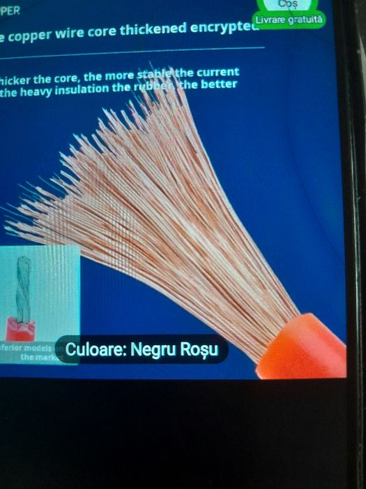 Vând foarte convenabil una pereche de cabluri electrice 50 lei