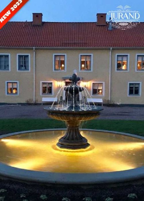 Fantana FONDI fantana arteziana fantana de gradina inaltime 190 cm 720 kg cu pompa de apa inelde apa cu duze kit montaj si lumini LED incluse