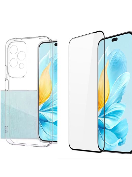 Husa + Folie Sticla Silicon 11D Privacy Honor 200 400 LITE PRO SMART