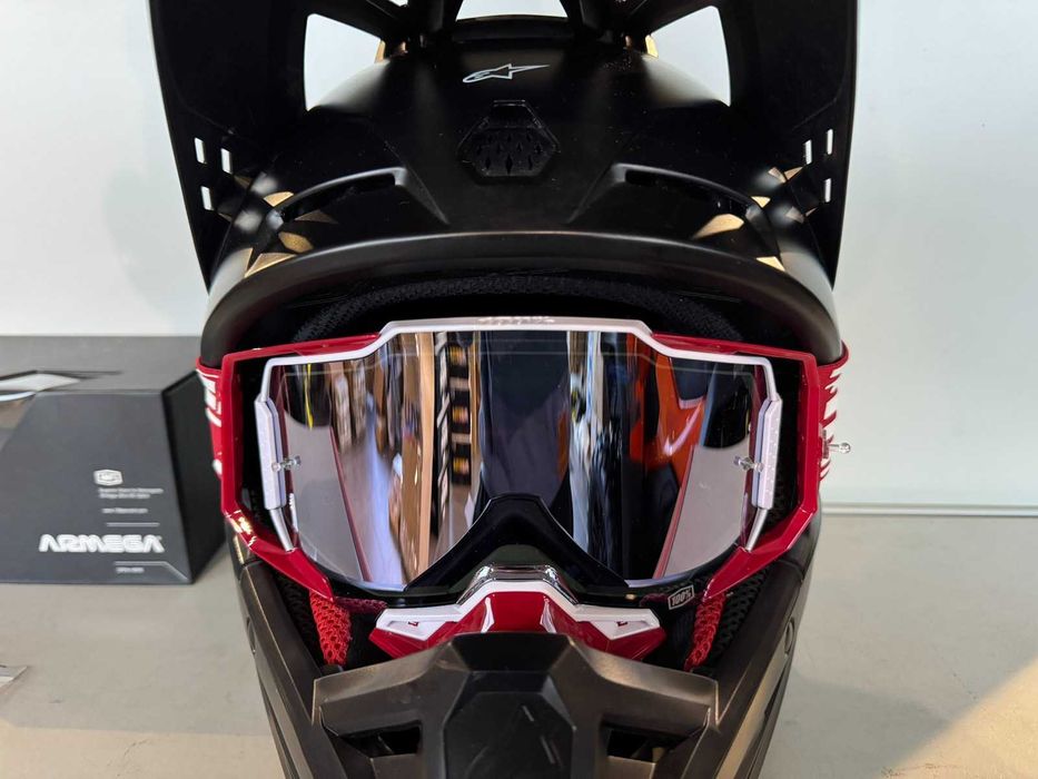 Нови Мотокрос Ендуро Очила 100% Armega  DEEP RED Червени Крос Мото