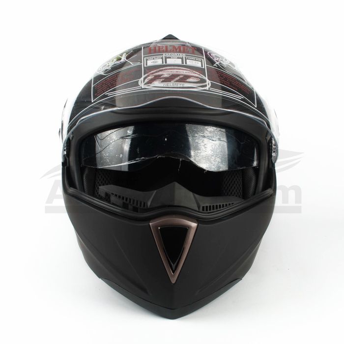 Каска №16-5 HD модуларна MATT-BLACK XL размер