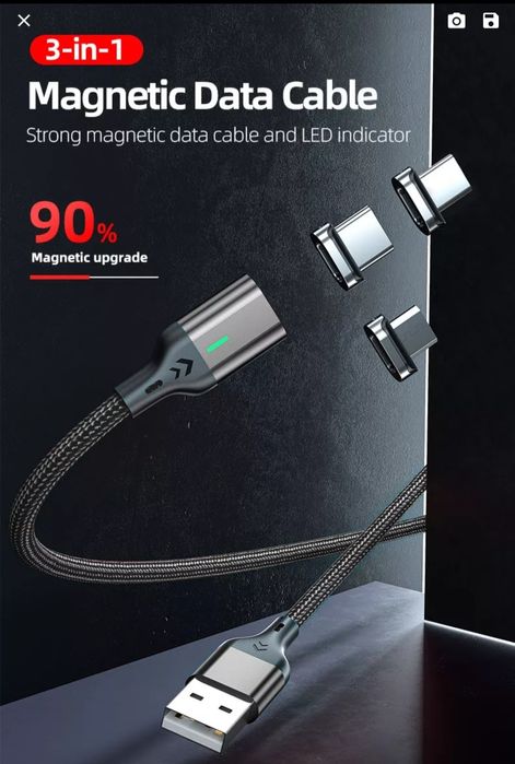 Cablu incarcare Tableta Samsung Tel Magnetic Micro usb tip C