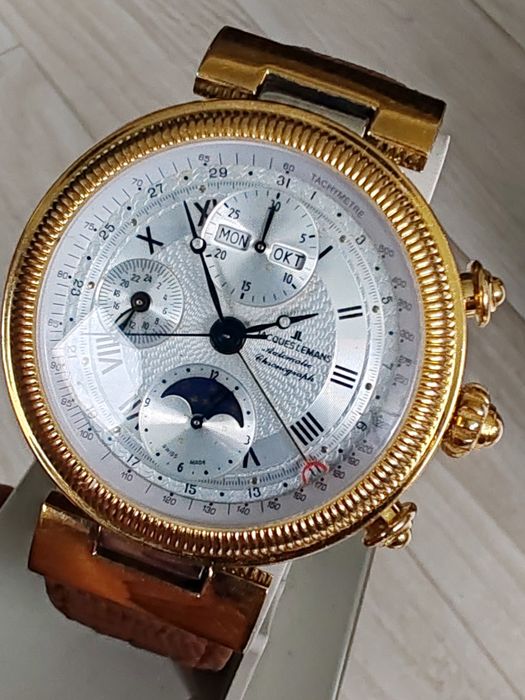Ceas Jacques Lemans Automatic Chronograph Triplu Calendar Fazele Lunii Funcționează impecabil!