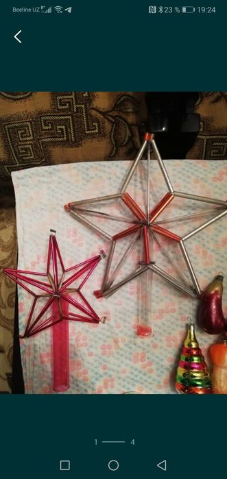 Продам елочные игрушки макушки звезды