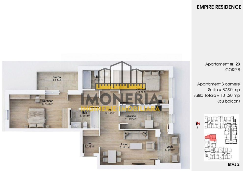 Empire Tornadei 2 – 0% Comision – 3 camere cu sistem fotovoltaic 6