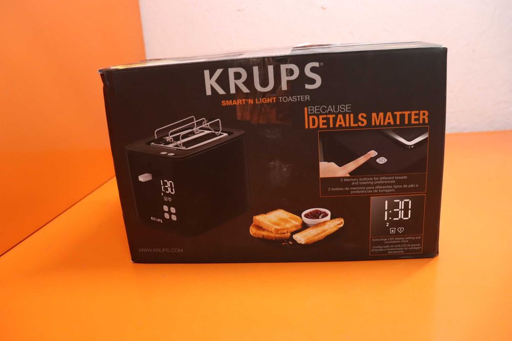 Krups KH6418 Smart'n Light Тостер за 2 филийки с дигитален дисплей