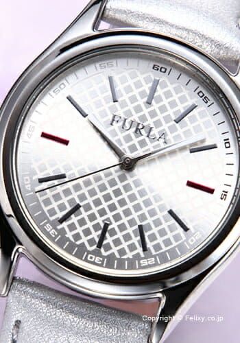 Дамски часовник Furla в сребристо с каишка от естествена кожа