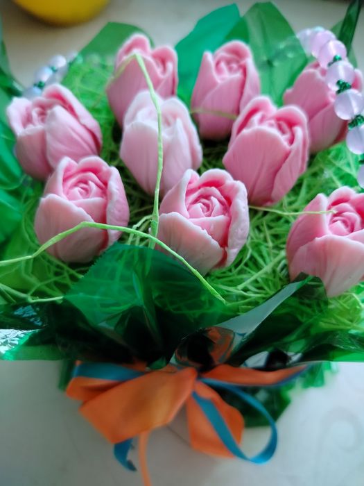 Букет из мыльных тюльпанов