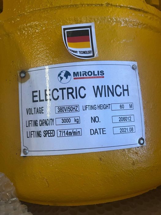 Libyotka Telfer Yuk ko'targich 250kg dan 10 tonnagacha