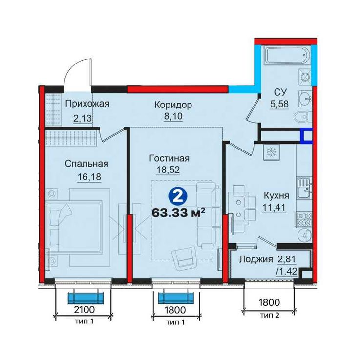 KADASTR | ipotekaga 2 xonali | b/to'lov 15% | NRG • kw89