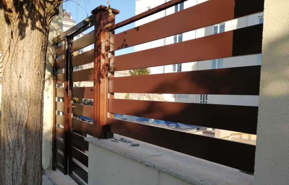 Ограда, Оградни пана от  ламарина тип щора, щори. ИЗРАБОТКА И МОНТАЖ