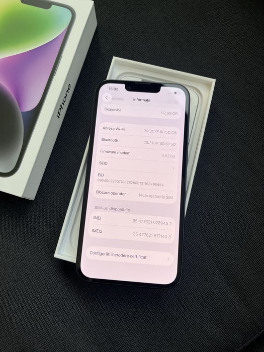 iPhone 14 Midnight 128GB Neverlocked