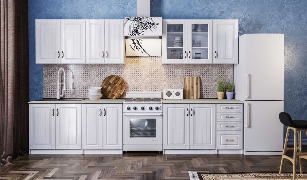 Bucatarie mdf alb 2.60 -NOUA