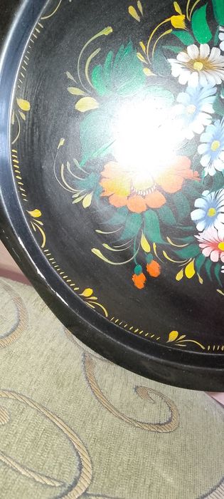 Винтажный металлический поднос.
