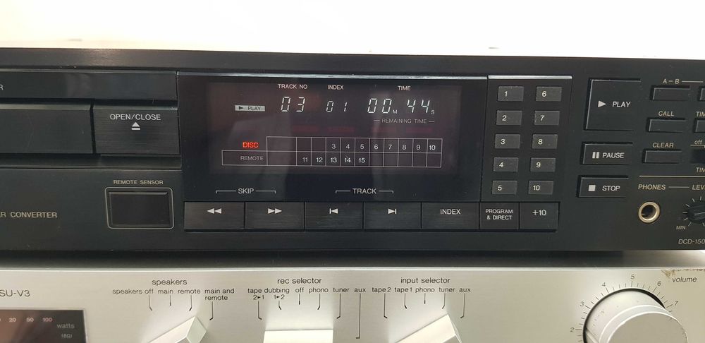 Denon DCD-1500 CD Player Audiofil DAC Burr Brown PCM54