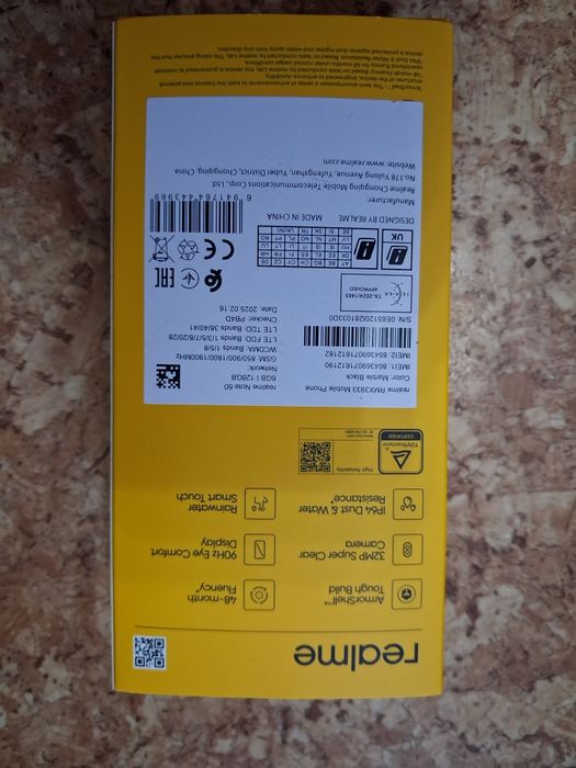 Продам телефон Realmi note 60