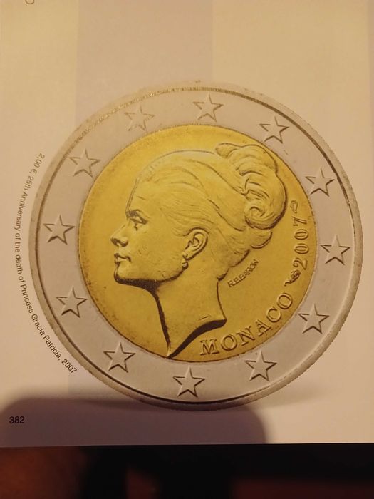 2 евро"грейс кели"2007 г,.Малта,3000евро MS66