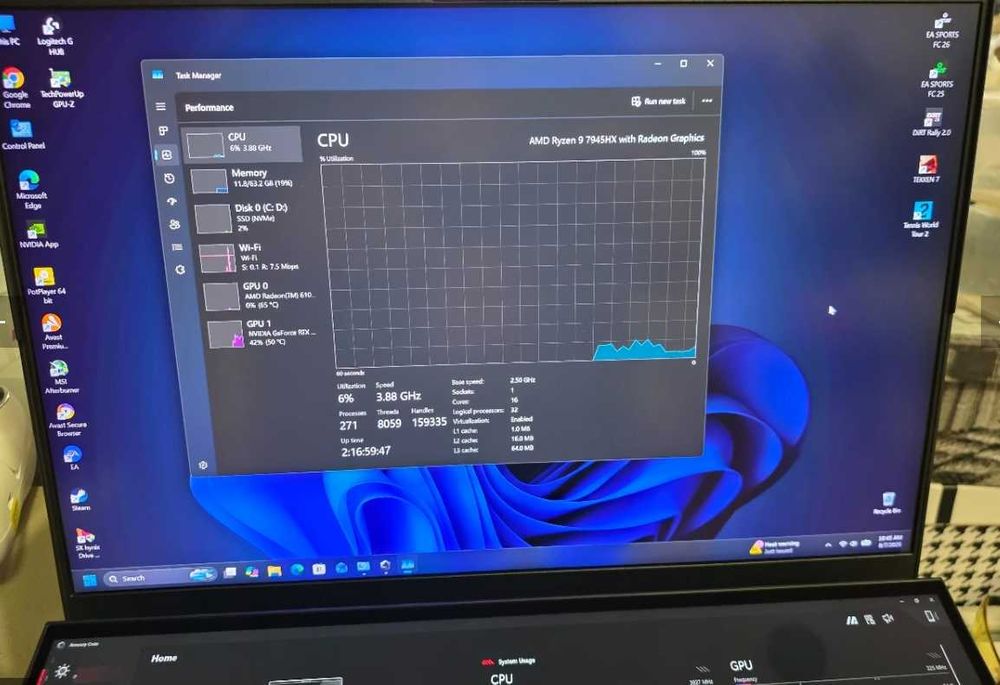 Asus ROG Zephyrus Duo 16 GX650PY 64GB RAM