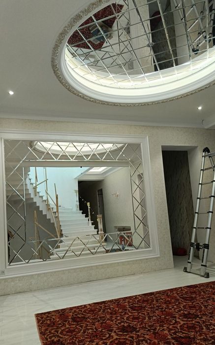 Rombik oynalar dushivoykabinalar va natyajnoy patalok 200000 sumdan