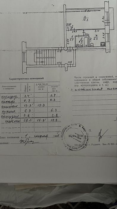 Продается 1 ком квартира
