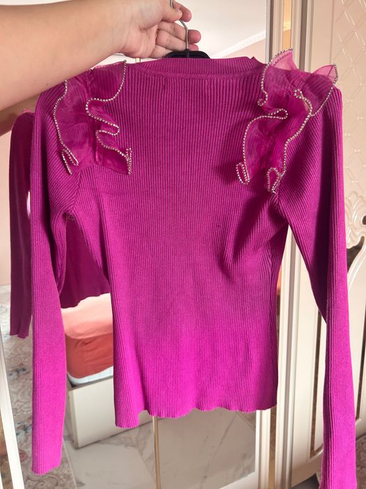 Блуза в тъмно розаво от S до L р.