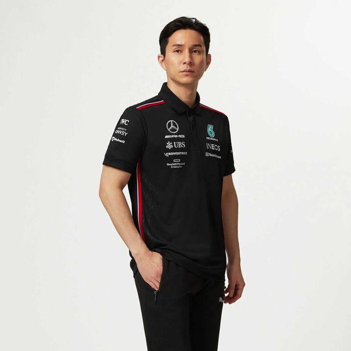 Mercedes AMG F1 Team Polo - Оригинална мъжка тениска с яка
